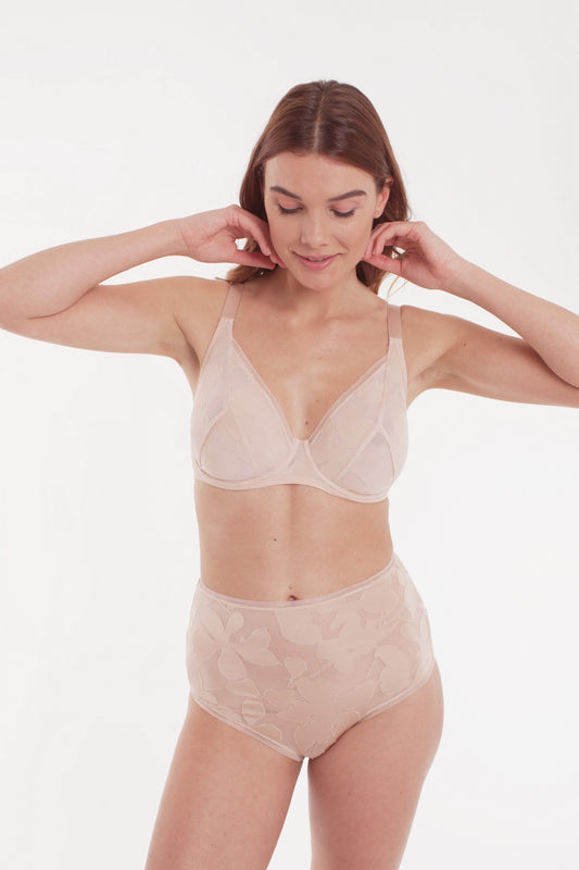 OMBRAGE : Culotte taille haute rose fumé