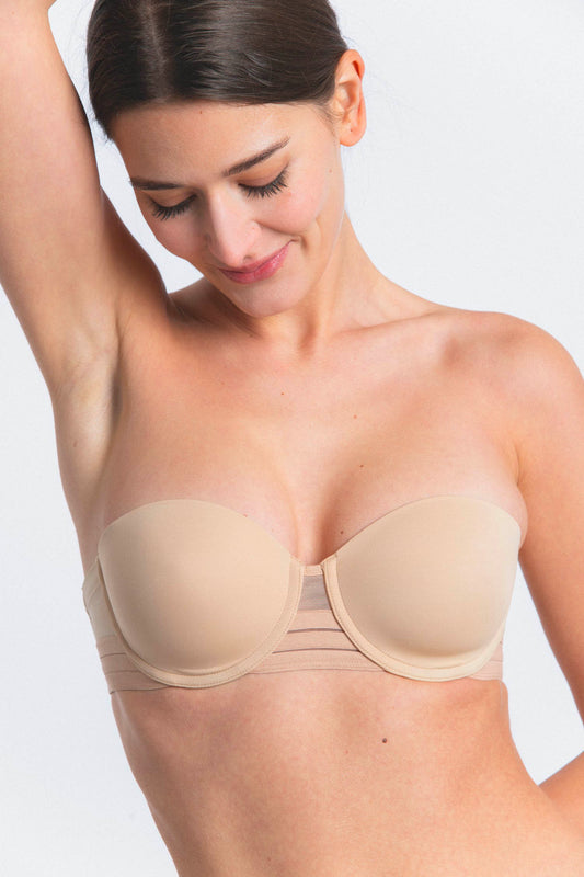 NUFIT : Soutien-gorge bandeau nude en lycra®