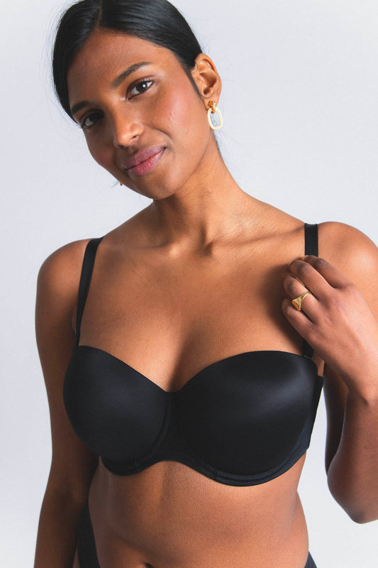 NUFIT : Soutien-gorge bandeau noir en lycra®