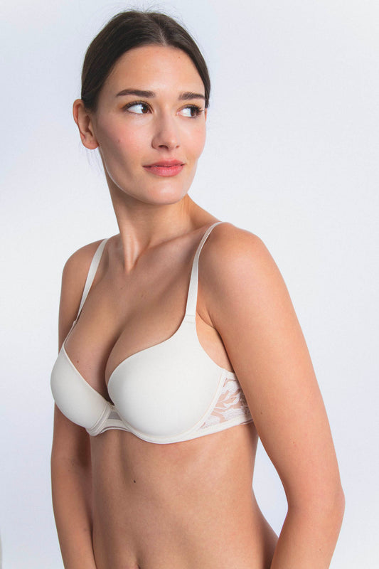 SIN : Soutien-gorge push-up en broderie lys