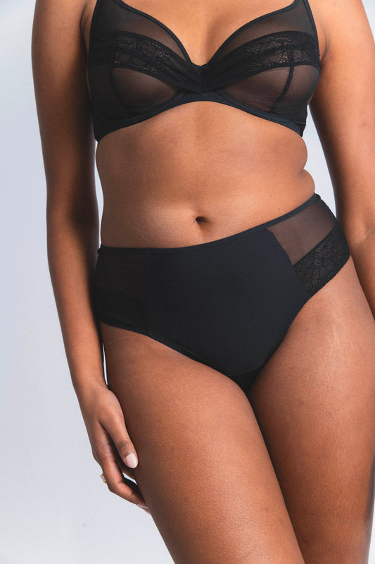 NUDITÉ : Tanga taille haute noir