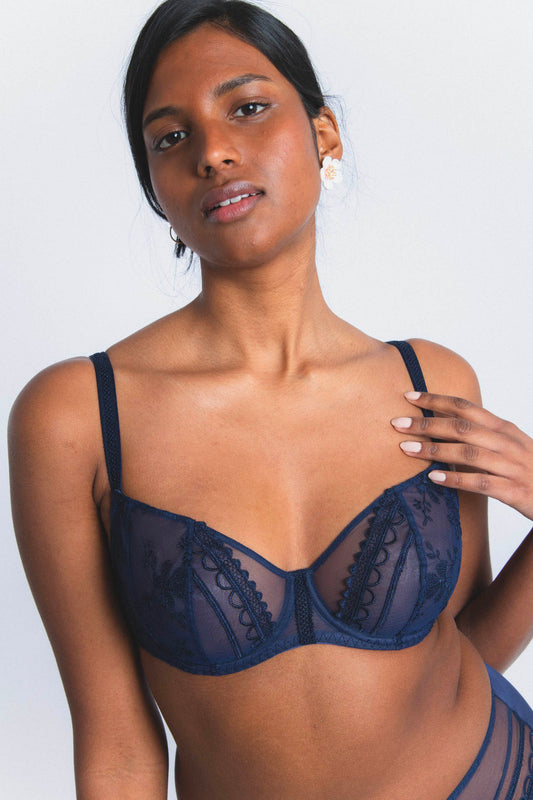 MUSE : Soutien-gorge corbeille grande taille nuit noire