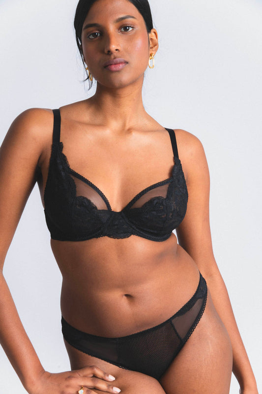 LIAISON : Soutien-gorge avec armatures grande taille noir