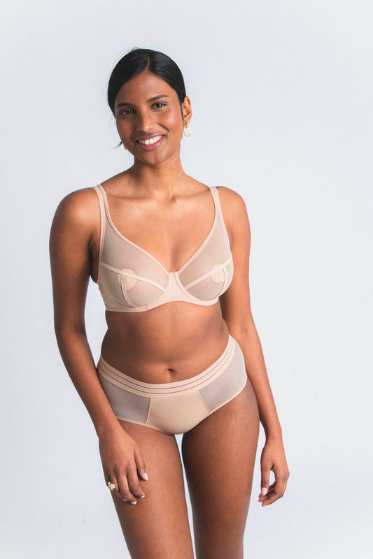 NUFIT : Soutien gorge avec armatures beige en lycra®