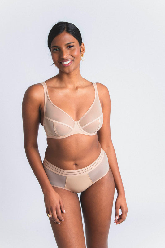 NUFIT : Soutien gorge avec armatures beige en lycra®